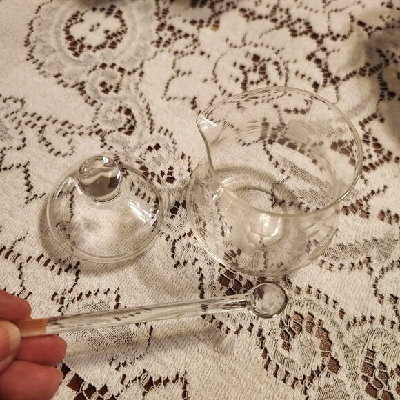 Princess House Jam Jar w/lid & Serving Spoon - Picture 2 of 3